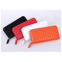 Causal Women's Wallet With PU Leather Solid Color Zipper Design